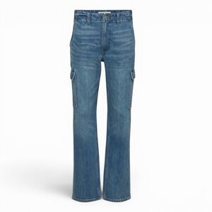 Aritzia Denim Forum The 90s THE 90'S EDIE LO-RISE CARGO Blue Jeans Sz 26